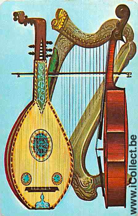Single Cards Entertainment Music Mandolin & Harp (PS08-23C) - Click Image to Close