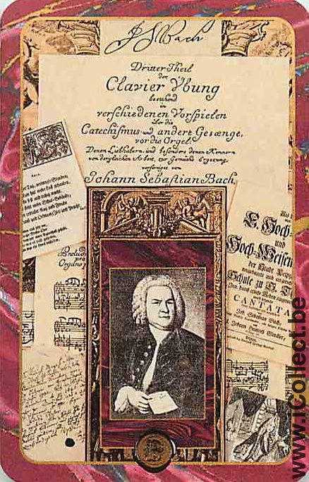 Single Playing Cards Entertainment Musician Bach (PS12-44H)