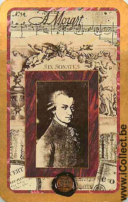 Single Playing Cards Entertainment Musician Mozart (PS12-44I)