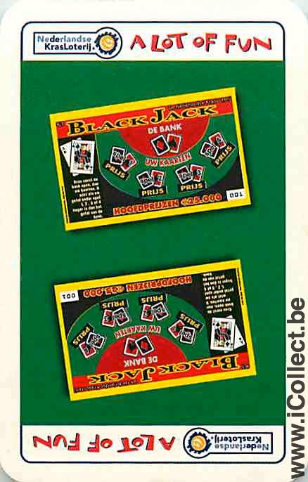 Single Playing Cards Black Jack Lottery (PS09-46B)