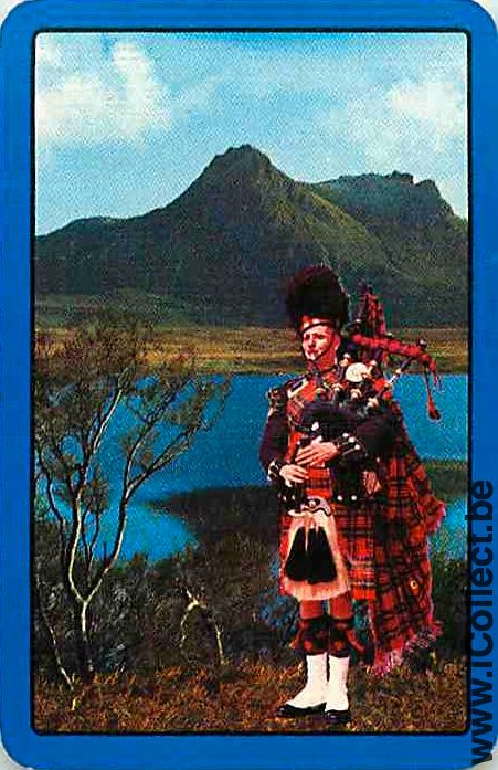 Single Playing Cards Entertainment Bagpipes Musician (PS12-42B) - Click Image to Close