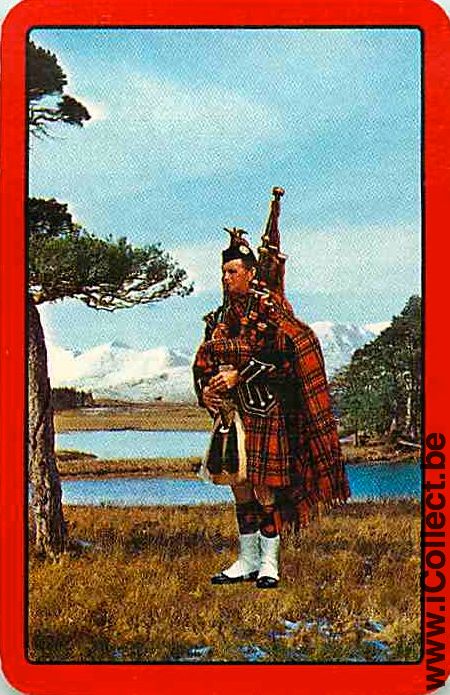 Single Playing Cards Entertainment Bagpipes Musician (PS12-45F) - Click Image to Close
