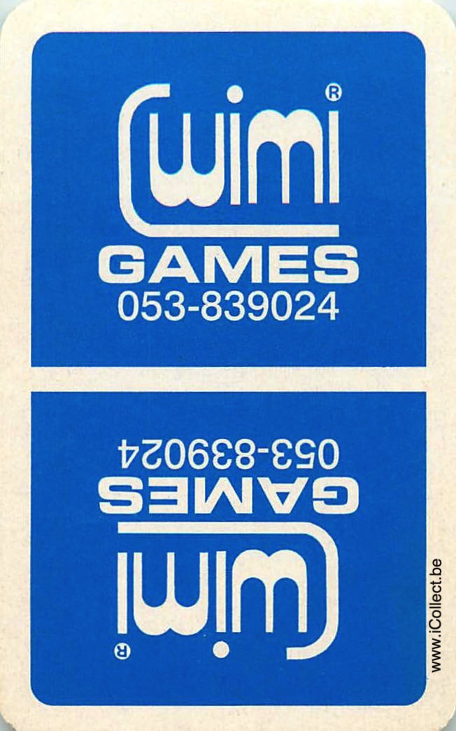 Single Swap Playing Cards Entertainment Wimi Games (PS21-50B) - Click Image to Close