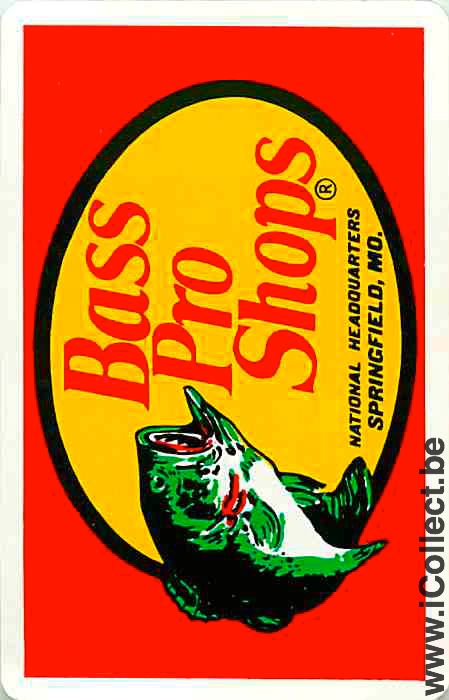 Single Playing Cards River Fish Bass Pro Shop (PS04-51D)