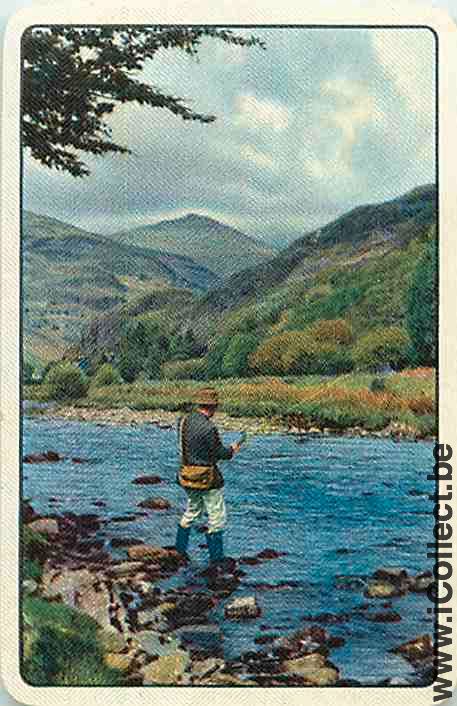 Single Playing Cards Fish Fishing Fisherman (PS06-51A) - Click Image to Close