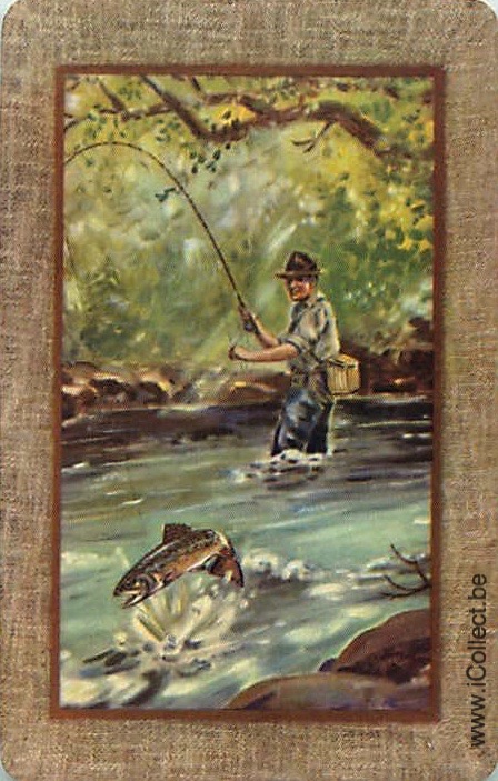 Single Swap Playing Cards Fish Fishing (PS21-29F) - Click Image to Close