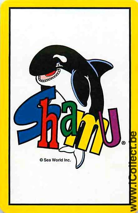 Single Playing Cards Fish Shamu Sea World (PS12-57D)