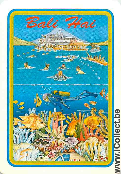 Single Swap Playing Cards Tropical Fish Bali Hai (PS03-55C) - Click Image to Close