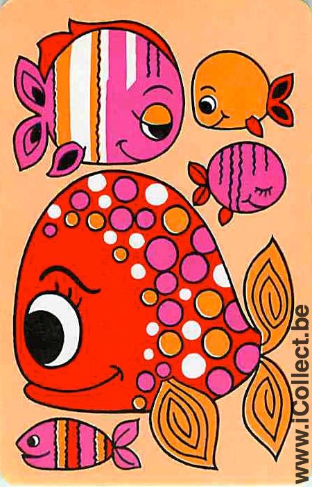 Single Playing Cards Fish Fish (PS03-56E)