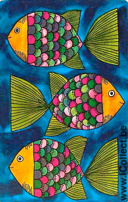 Single Playing Cards Fish Fish (PS03-56F)
