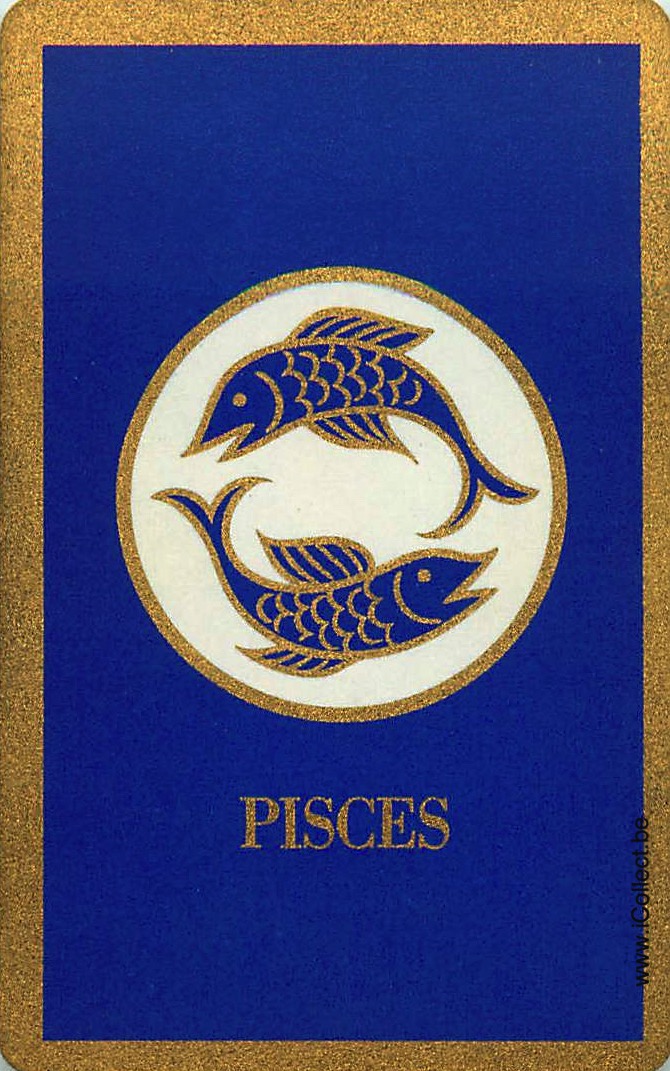 Single Swap Playing Cards Fish Pisces (PS20-26B) - Click Image to Close