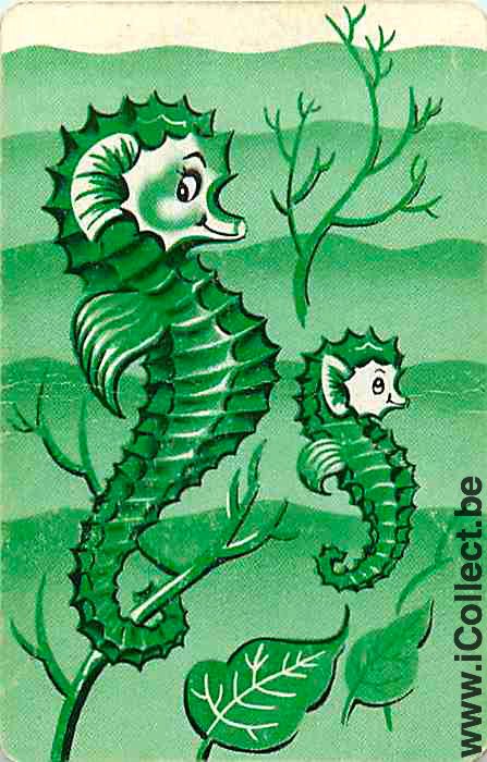 Single Playing Cards Fish Sea Horse (PS03-57A)