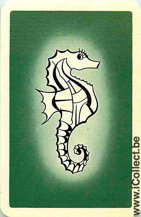 Single Swap Playing Cards Fish Sea Horse (PS03-57H) - Click Image to Close