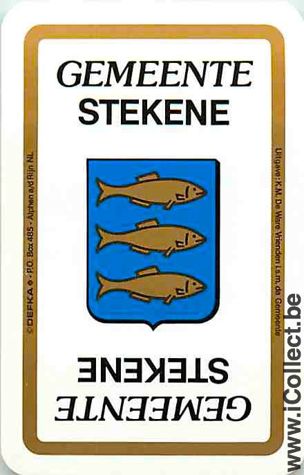 Single Playing Cards Fish Fishes Stekene (PS03-58H) - Click Image to Close