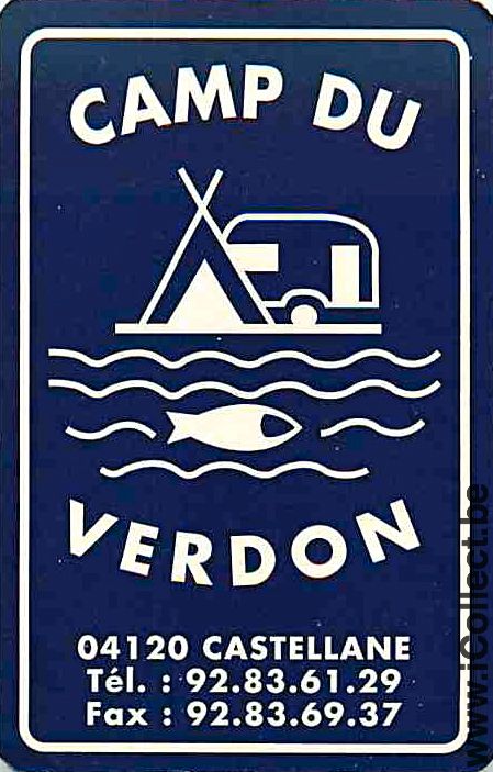 Single Playing Cards Fish Camp du verdon (PS03-59E) - Click Image to Close