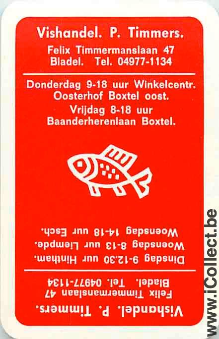 Single Playing Cards Fish Vishandel Timmers (PS06-53F) - Click Image to Close