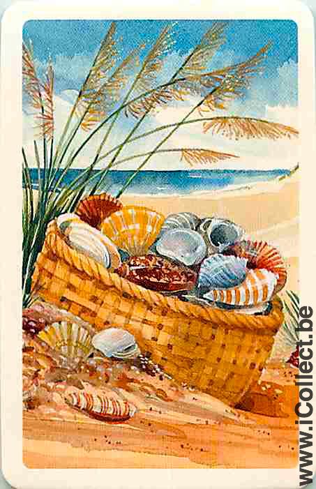 Single Swap Playing Cards Fish Seashell (PS02-51E) - Click Image to Close