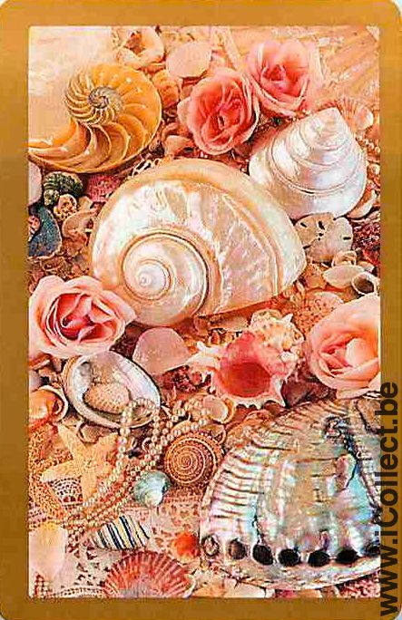 Single Swap Playing Cards Fish Seashell (PS02-51G)