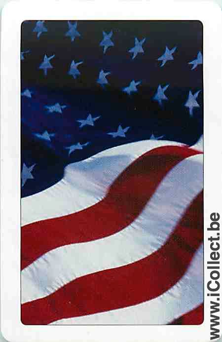 Single Playing Cards Flag USA (PS11-53F) - Click Image to Close