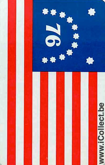 Single Playing Cards Flag USA 76 (PS11-53H) - Click Image to Close