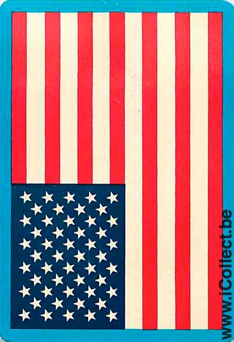 Single Playing Cards Flag USA (PS11-54I) - Click Image to Close