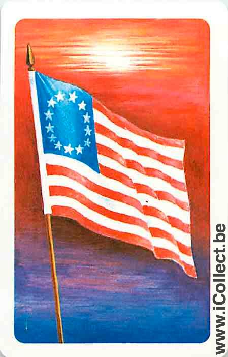 Single Playing Cards Flag USA (PS11-55C)