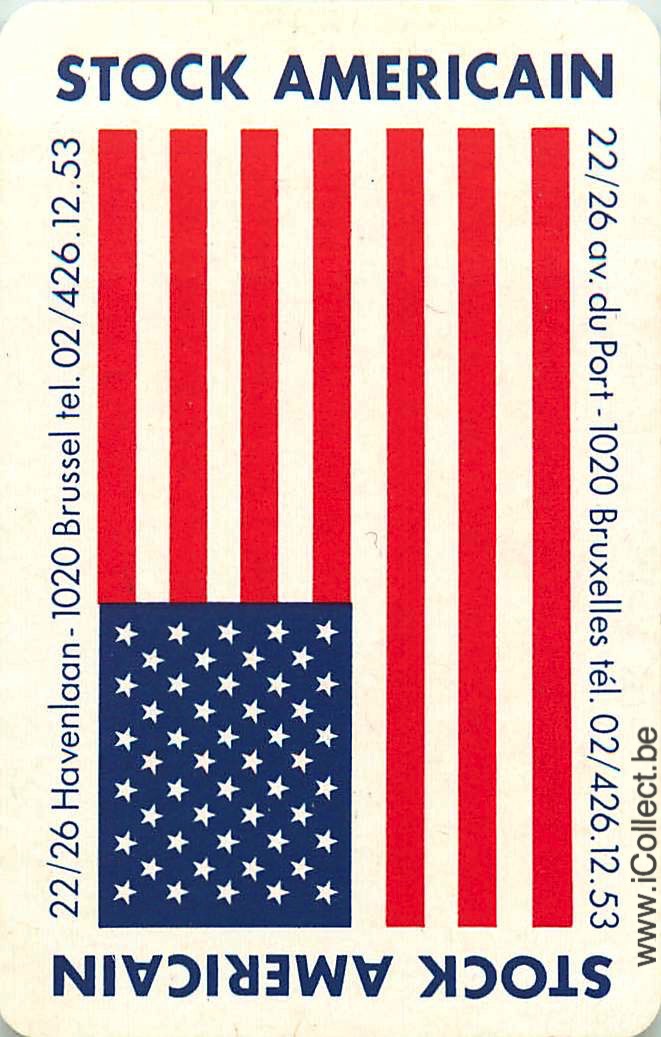 Single Swap Playing Cards Flag US Stock Americain (PS06-19I) - Click Image to Close