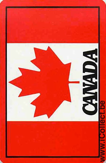 Single Playing Cards Flag Canada (PS11-56E) - Click Image to Close