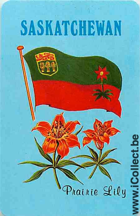 Single Swap Playing Cards Flag Canada Saskatchewan (PS09-26A)