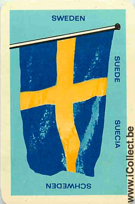 Single Playing Cards Flag Sweden (PS11-57E) - Click Image to Close