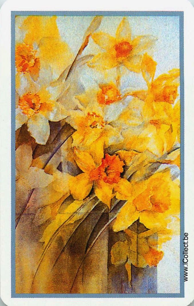 Single Swap Playing Cards Flower Daffodils (PS24-07I) - Click Image to Close