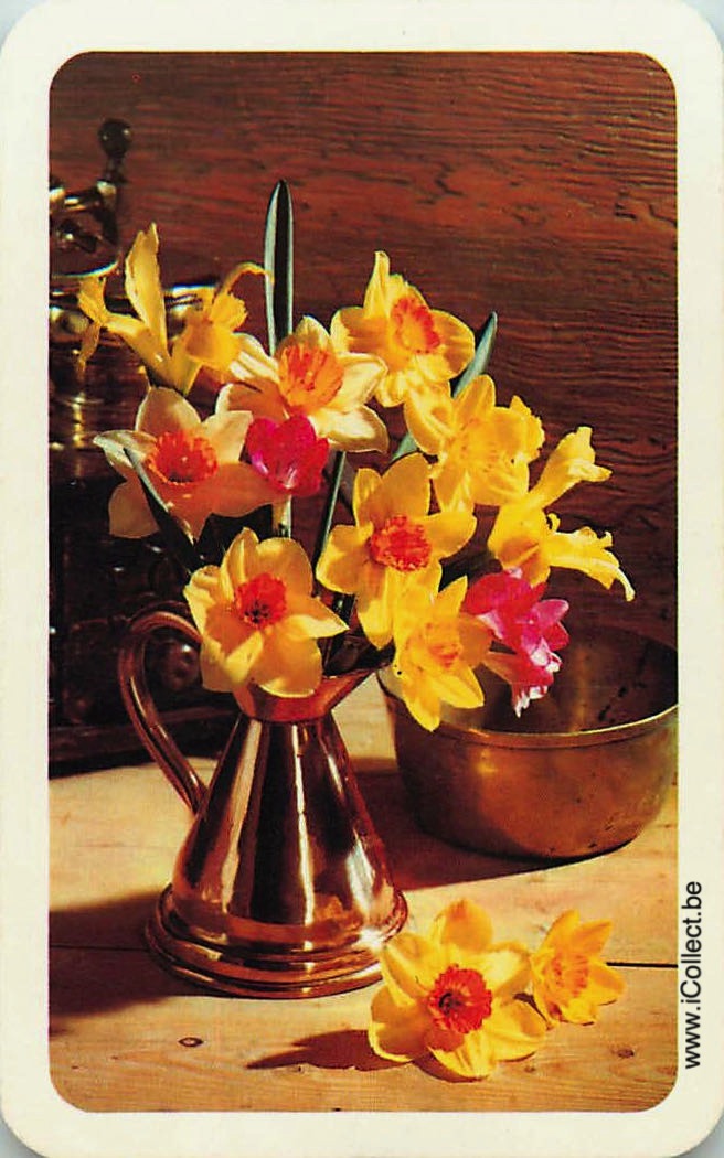 Single Swap Playing Cards Flower Daffodils (PS24-09G)