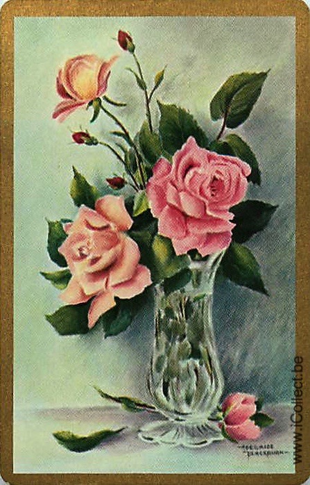 Single Swap Playing Cards Flower Rose (PS21-01F)