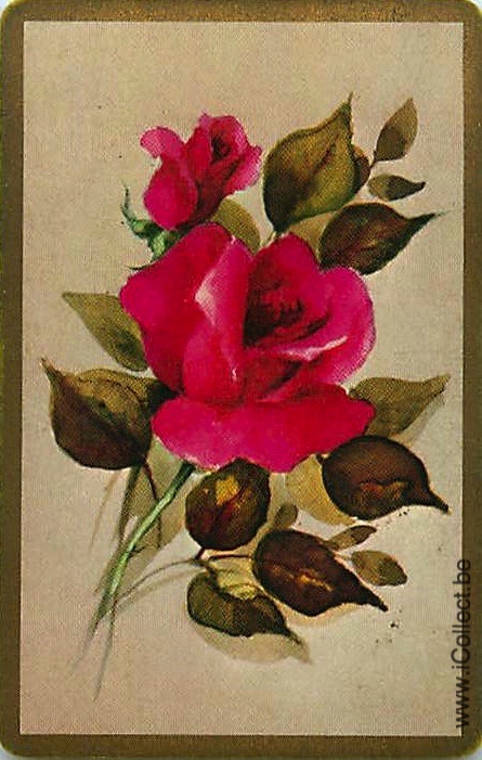 Single Swap Playing Cards Flower Rose (PS21-01H)
