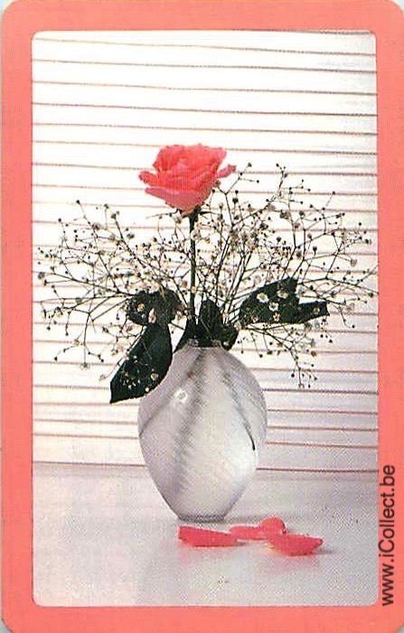 Single Swap Playing Cards Flower Rose (PS21-02D)