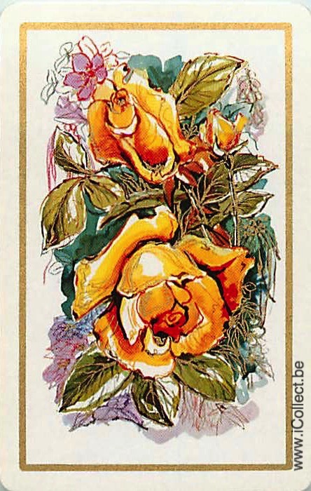 Single Swap Playing Cards Flower Rose (PS21-06B) - Click Image to Close