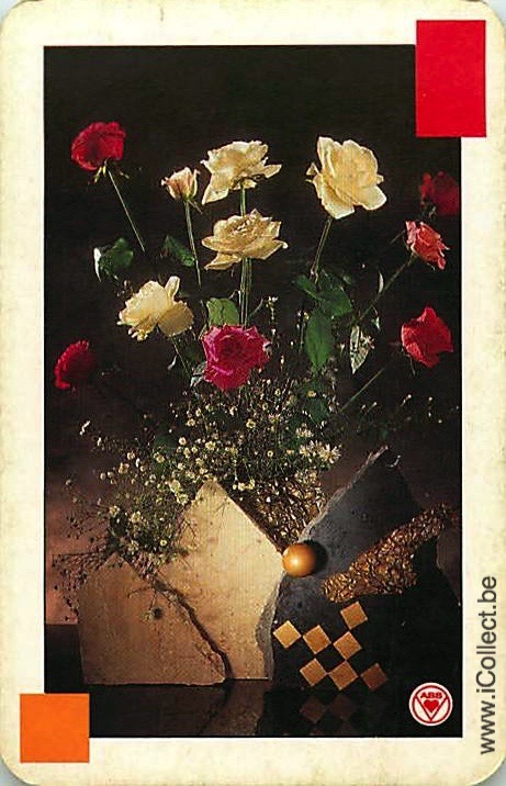 Single Swap Playing Cards Flower Rose (PS21-07G) - Click Image to Close