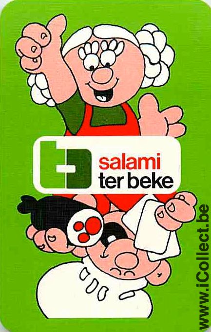 Single Swap Playing Cards Food Salami Ter Beke (PS12-22H)