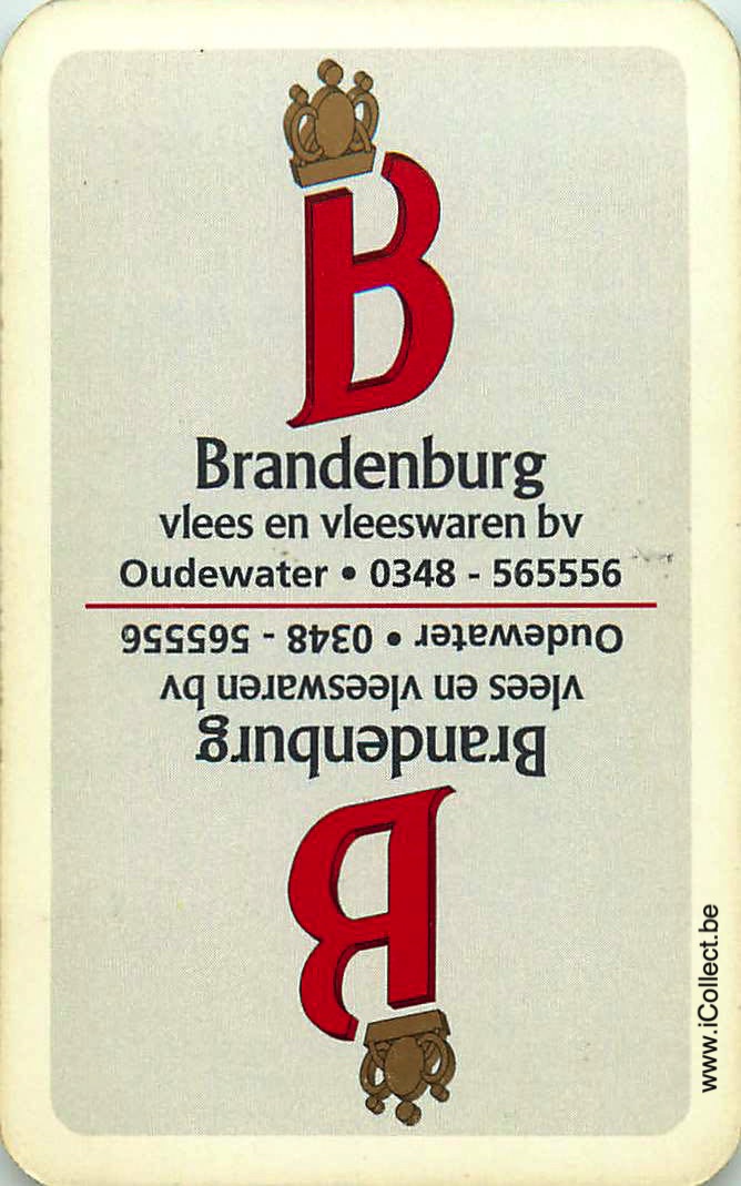 Single Swap Playing Cards Food Brandenburg (PS10-02D) - Click Image to Close