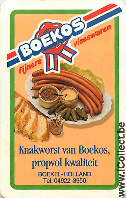 Single Playing Cards Food Boekos Sausage (PS12-50I) - Click Image to Close
