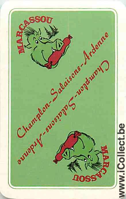 Single Swap Playing Cards Food Marcassou Sausage (PS08-14E) - Click Image to Close