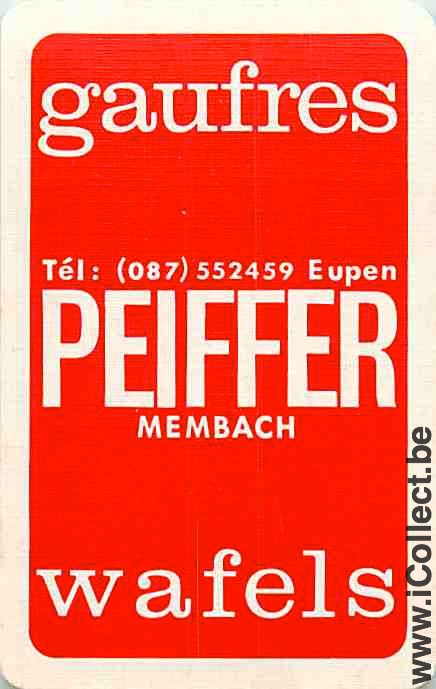 Single Swap Playing Cards Food Wafels Peiffer (PS12-47E)