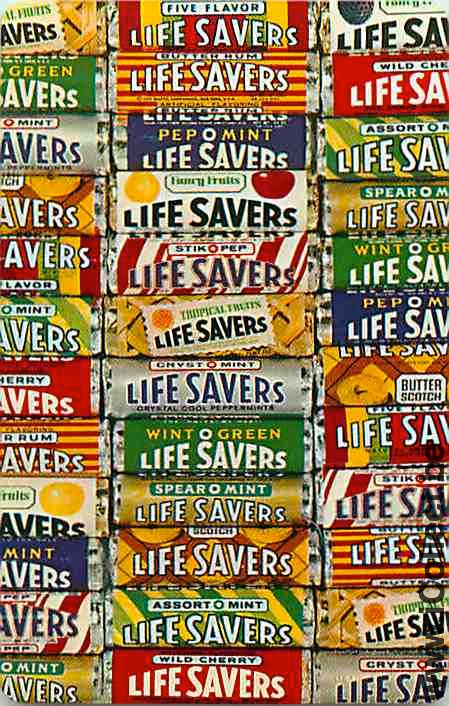 Single Playing Cards Food Candy Life Savers (PS12-55A)