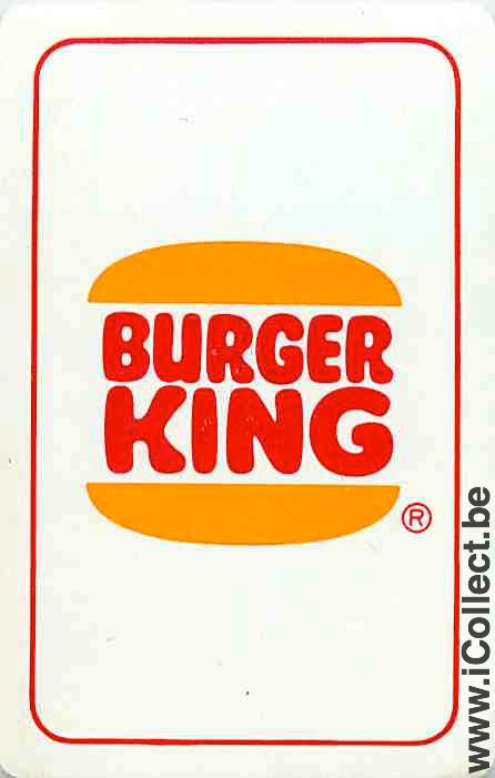 Single Playing Cards Food Burger King (PS11-01G)