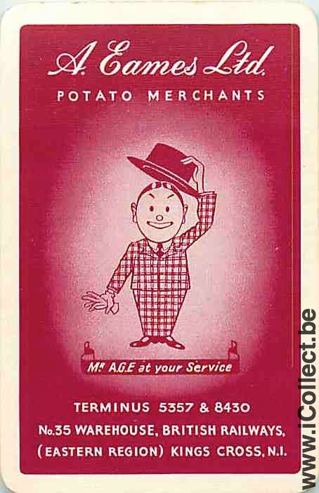 Single Playing Cards Food Potato A Eames (PS11-02F)