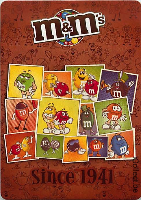 Single Swap Playing Cards Food M&Ms (PS09-43C)