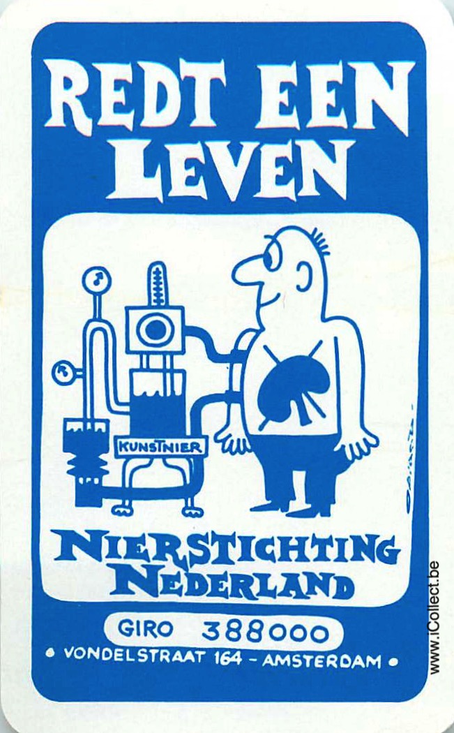 Single Playing Cards Health Nierstichting Nerderland (PS23-09D)