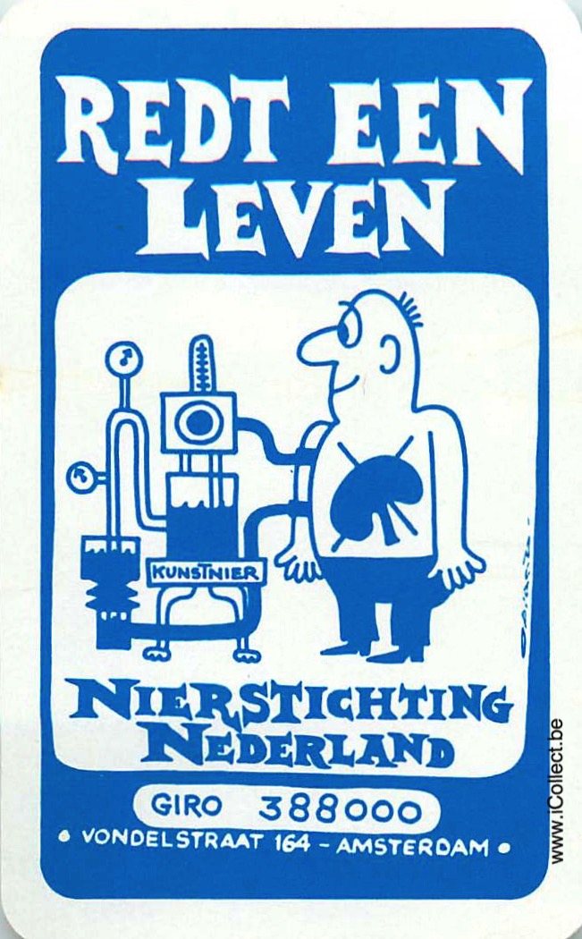 Single Playing Cards Health Nierstichting Nerderland (PS23-09D) - Click Image to Close