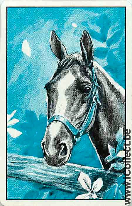 Single Playing Cards Horse Head to Left (PS07-52A)