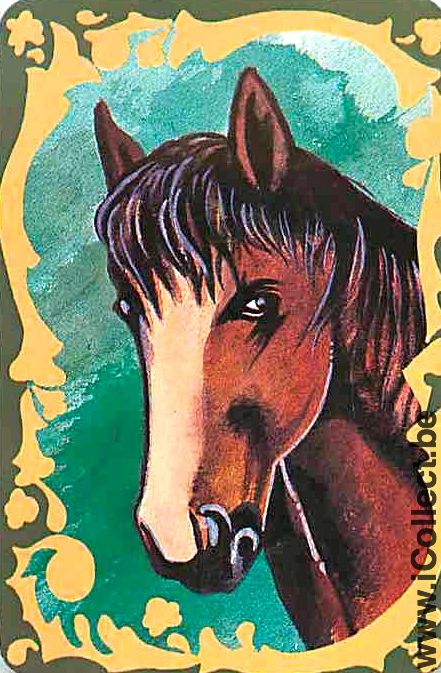 Single Playing Cards Horse Head to Left (PS02-56D) - Click Image to Close